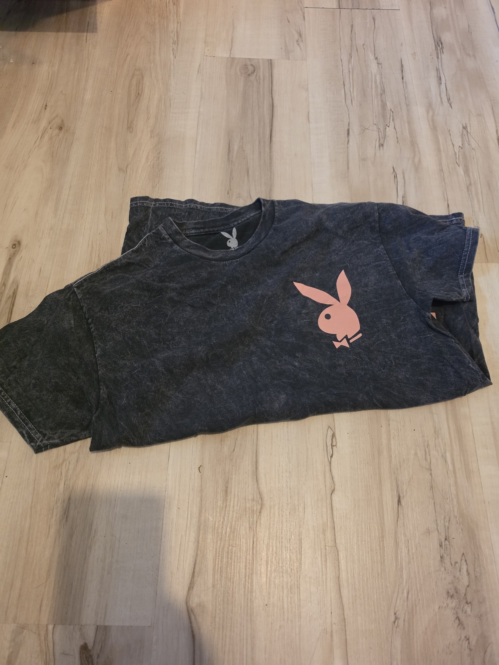 PLAYBOY Tee with Pink Logo Rows - Picture 2 of 2